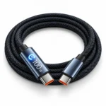 Кабель USB-C на USB-C 100 Вт, 1 м, с автоотключением и цветовой индикацией — black-coil