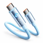 Кабель USB-C на USB-C 100 Вт, 1 м, с автоотключением и цветовой индикацией — blue-main