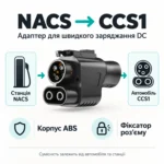 NACS → CCS1: направление подключения и параметры поставщика