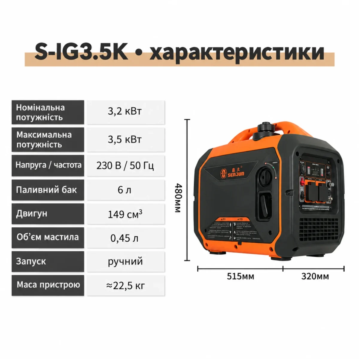 S-IG3.5K — характеристики и размеры