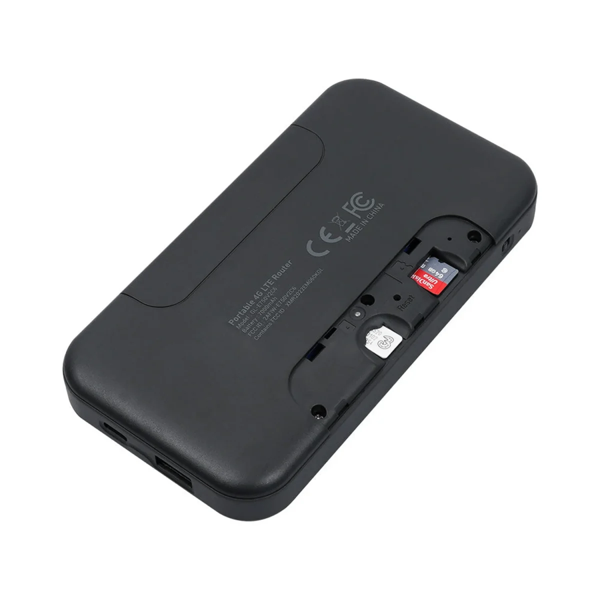 GL.iNet Mudi V2 GL-E750V2C6 — Слоты Nano-SIM и microSD