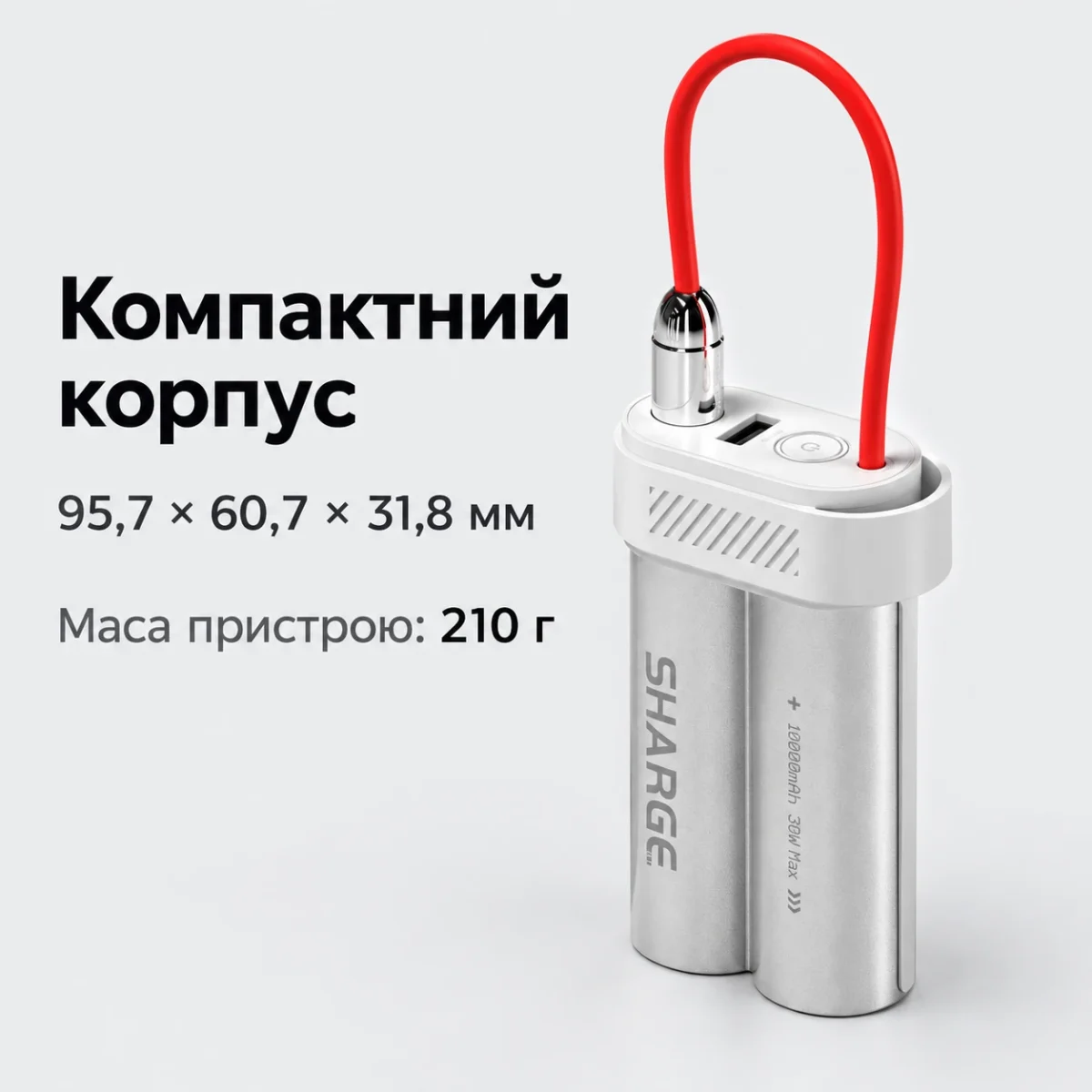 Размеры Pouch Mini 95,7 × 60,7 × 31,8 мм и масса 210 г