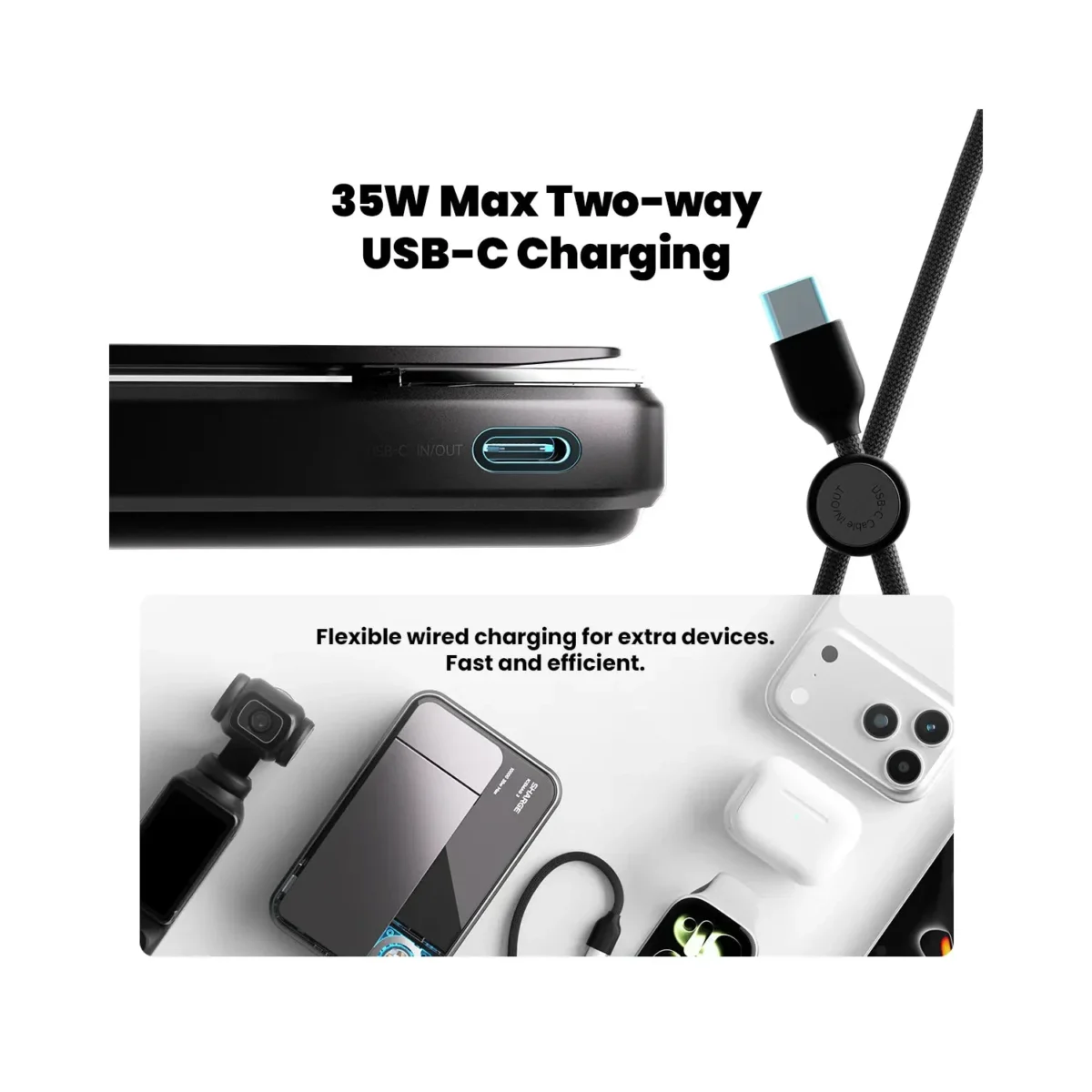 Магнитный Power Bank SHARGE ICEMAG 3 M3 10000 мАч, Qi2 25W, USB-C 35W, активное охлаждение — фото 6