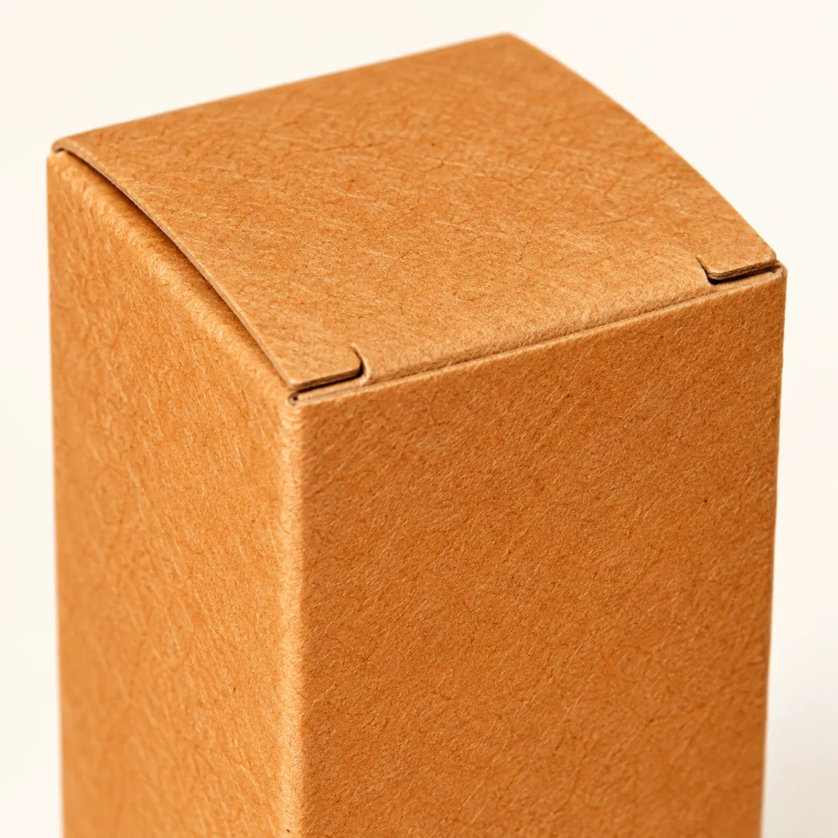 Коробка крафтовая складная 4 × 4 × 11,5 см для косметики и подарков, без печати — detail