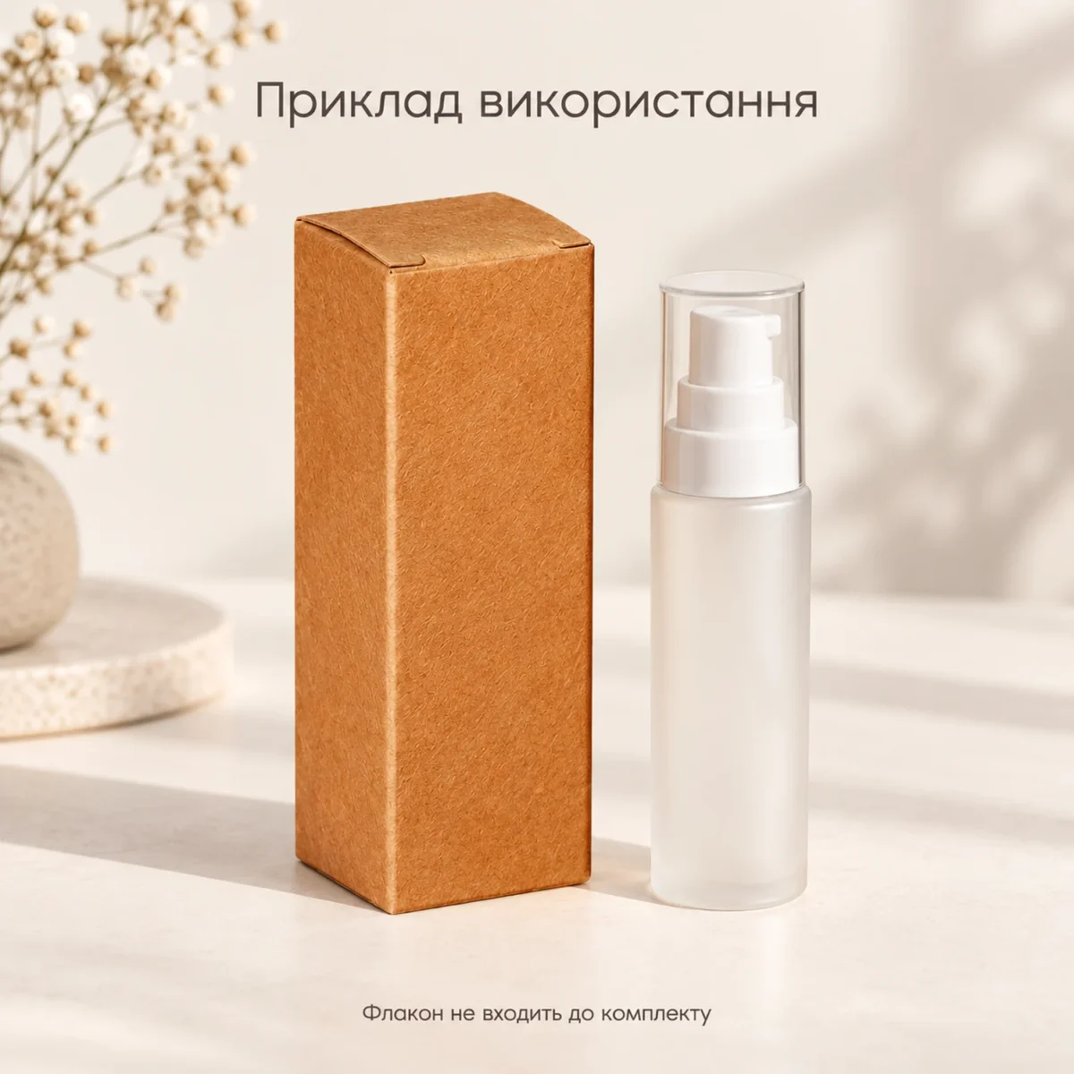 Коробка крафтовая складная 5 × 5 × 17 см для косметики и подарков, без печати — use