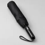 Magic Electric Umbrella 108 см | Автоматический зонт с электроприводом UPF50+ Чёрный люкс 115 — Сложенный зонт