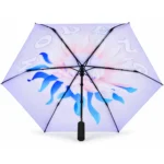 Magic Electric Umbrella 108 см | Автоматический зонт с электроприводом UPF50+ Фиолетовый цветочный 104 — Общий вид